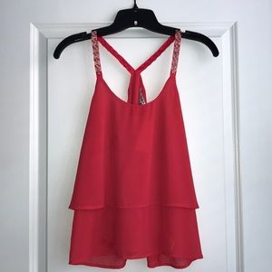 Dressy Tank Top with Breaded Straps